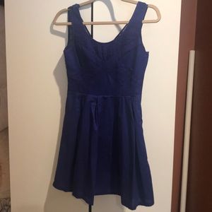 Royal blue mini dress